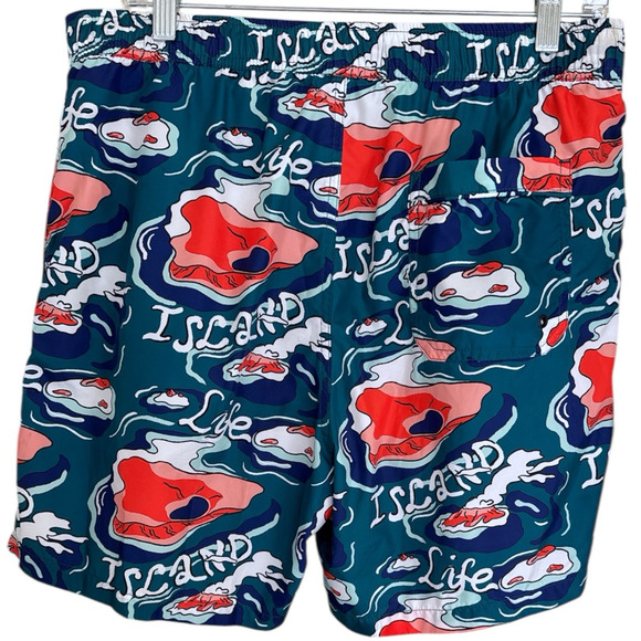 Scotch & Soda In Teal Orange Multicolor Swim Trunk Size L - Picture 2 of 7